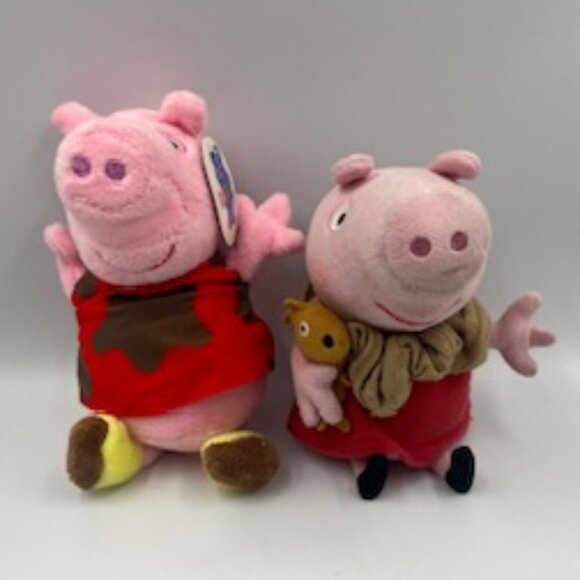 Peppa Pig Set Of 4 Plush Stuffed Animals Cartoon Character 4 different plushies - Picture 4 of 12